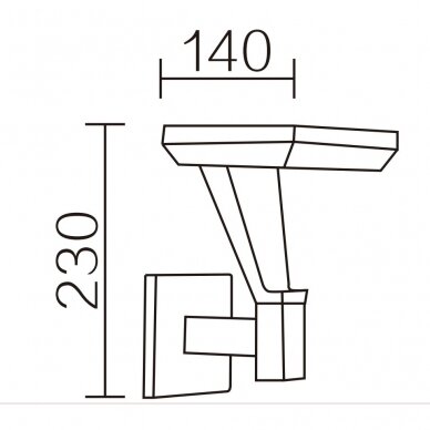 Lauko šviestuvas TOPE LED SALTA WALL G 12W 1080 2