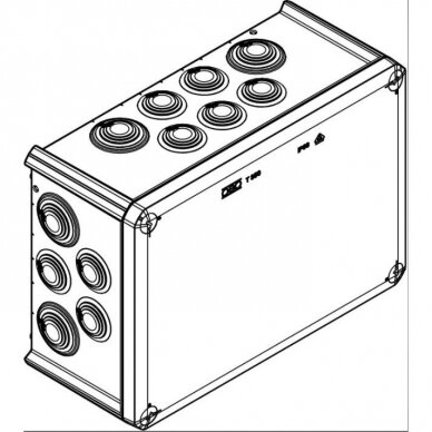 Paskirstymo/komutacinė dėžutė, T350, 280x201x120, IP66 1